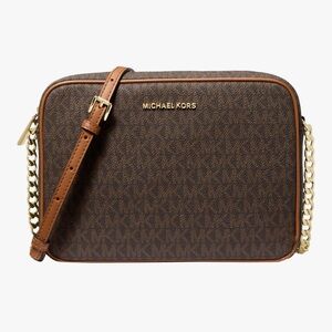 Michael Kors Dark Brown Monogram Crossbody